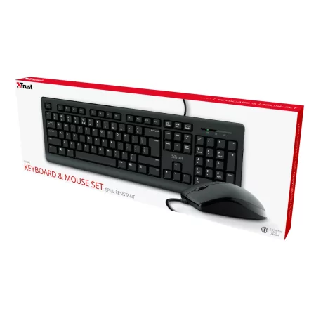Kontrolsat - Kit Teclado & Rato Trust - C/ Fios - USB - Preto - 23970 Kontrolsat - Kit Teclado & Rato Trust - C/ Fios - USB - Preto - 23970