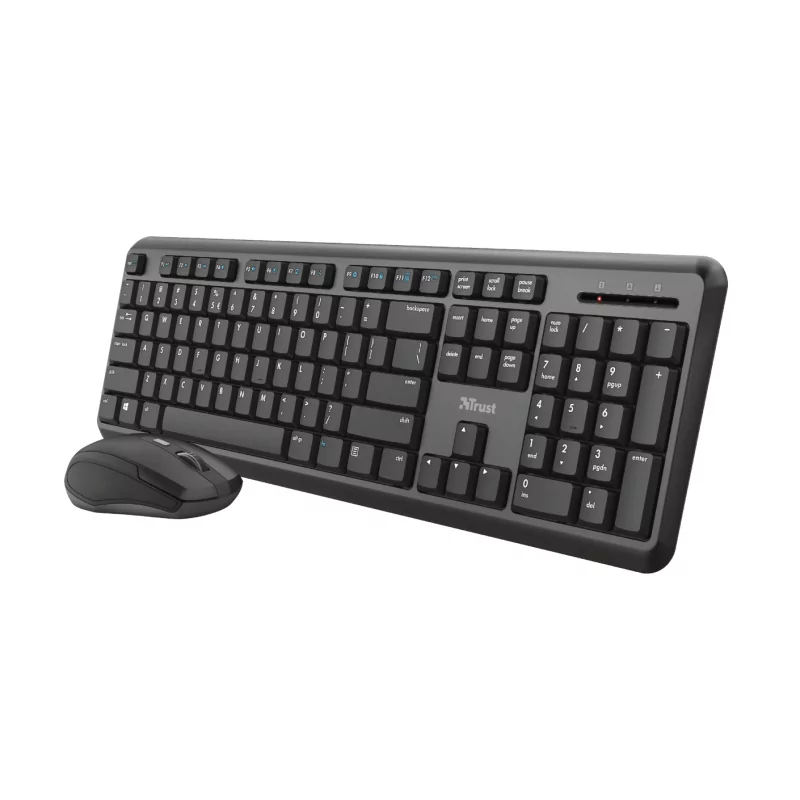 Kontrolsat - PT Trust Wireless Keyboard and Mouse - Black - 23942 Kontrolsat - PT Trust Wireless Keyboard and Mouse - Black - 23942