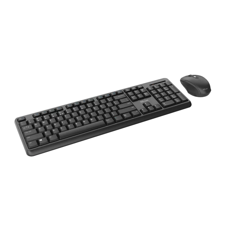 Kontrolsat - PT Trust Wireless Keyboard and Mouse - Black - 23942