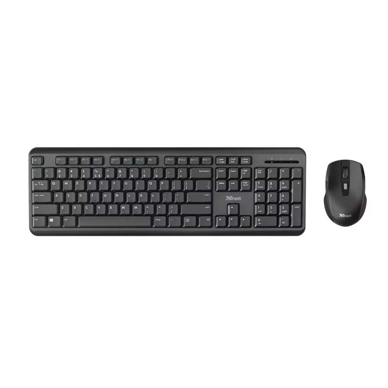 Kontrolsat - PT Trust Wireless Keyboard and Mouse - Black - 23942