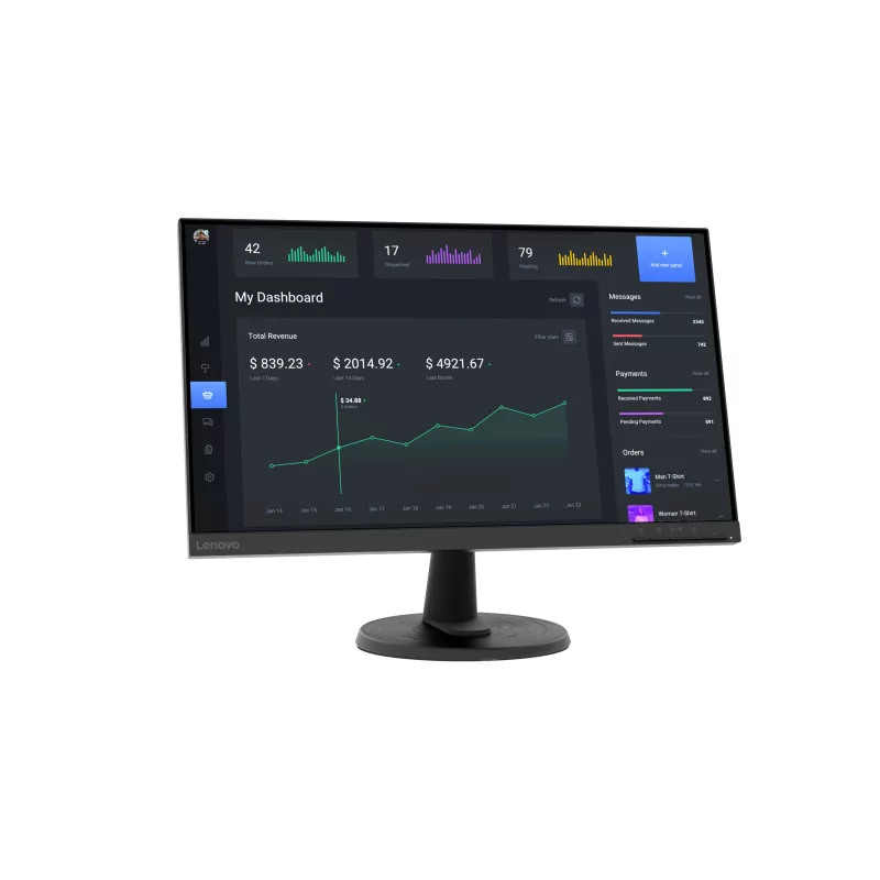 Kontrolsat - Monitor Lenovo - 23.8" - 4ms - 75Hz - 63DCKAT6EU