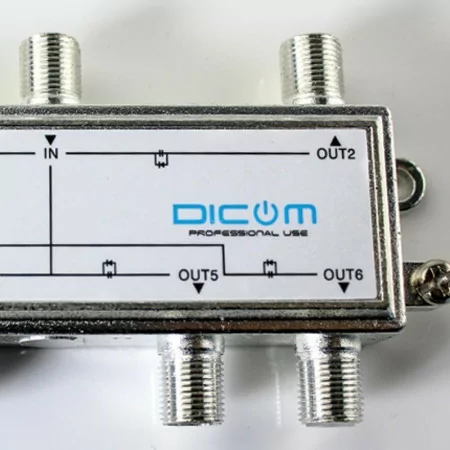 Satellite Splitter 6 Outputs - 5-2400MHZ (DC Through)