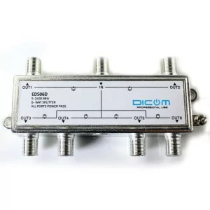 Satellite Splitter 6 Outputs - 5-2400MHZ (DC Through)