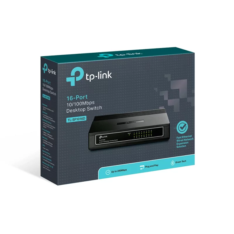 Kontrolsat - TP -LINK - Hub Switch 16 Portas - TL-SF1016