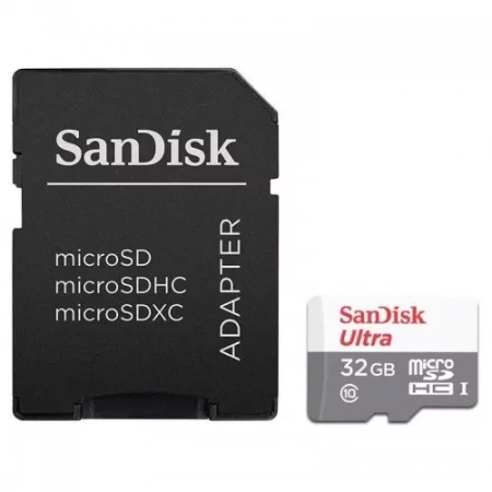 Kontrolsat - SanDisk Ultra 32GB Memory Card - MicroSD HC with Adapter - Class 10 - 100MB/s Kontrolsat - SanDisk Ultra 32GB Memory Card - MicroSD HC with Adapter - Class 10 - 100MB/s