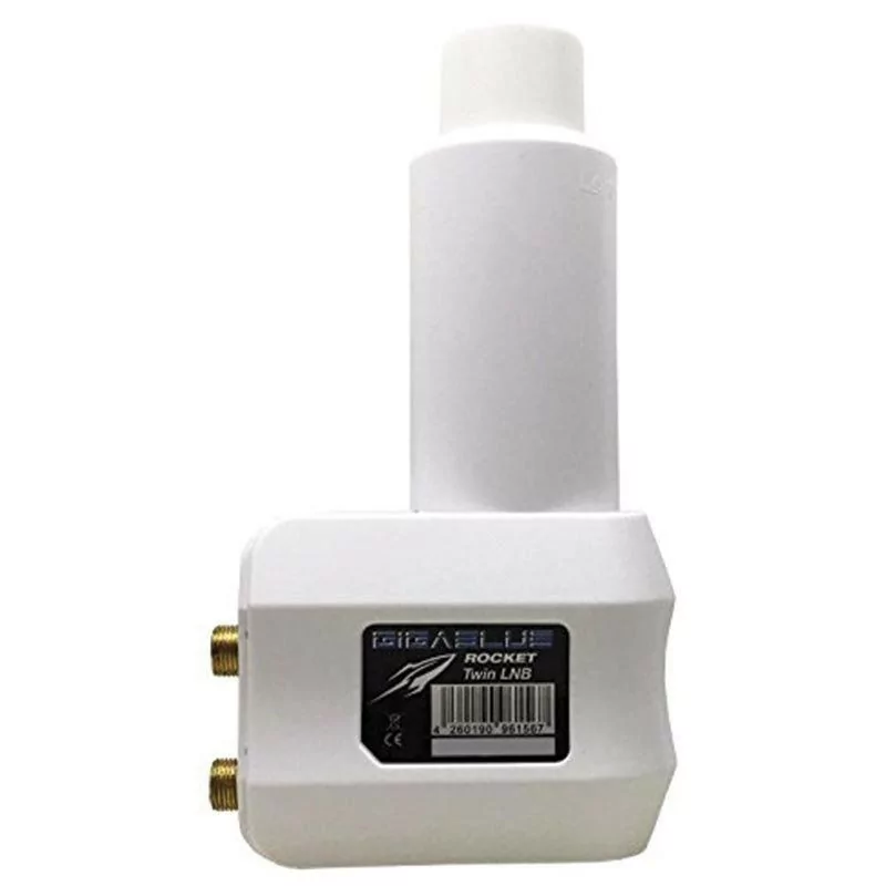 LNB Twin Ultra Rocket GigaBlue - Ruido 0.1dB, Ganho 60dB