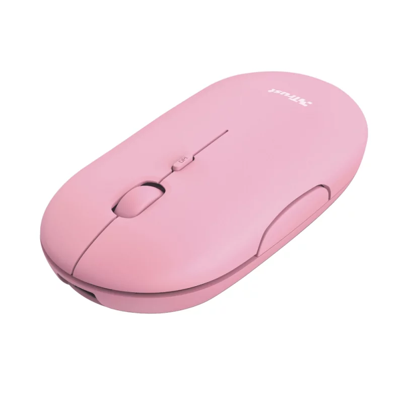 Kontrolsat - Trust Puck Mouse - 1600 DPI - Wireless - Pink