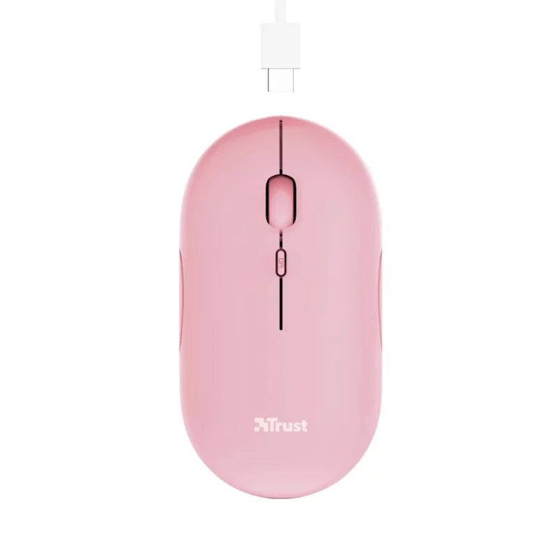 Kontrolsat - Trust Puck Mouse - 1600 DPI - Wireless - Pink