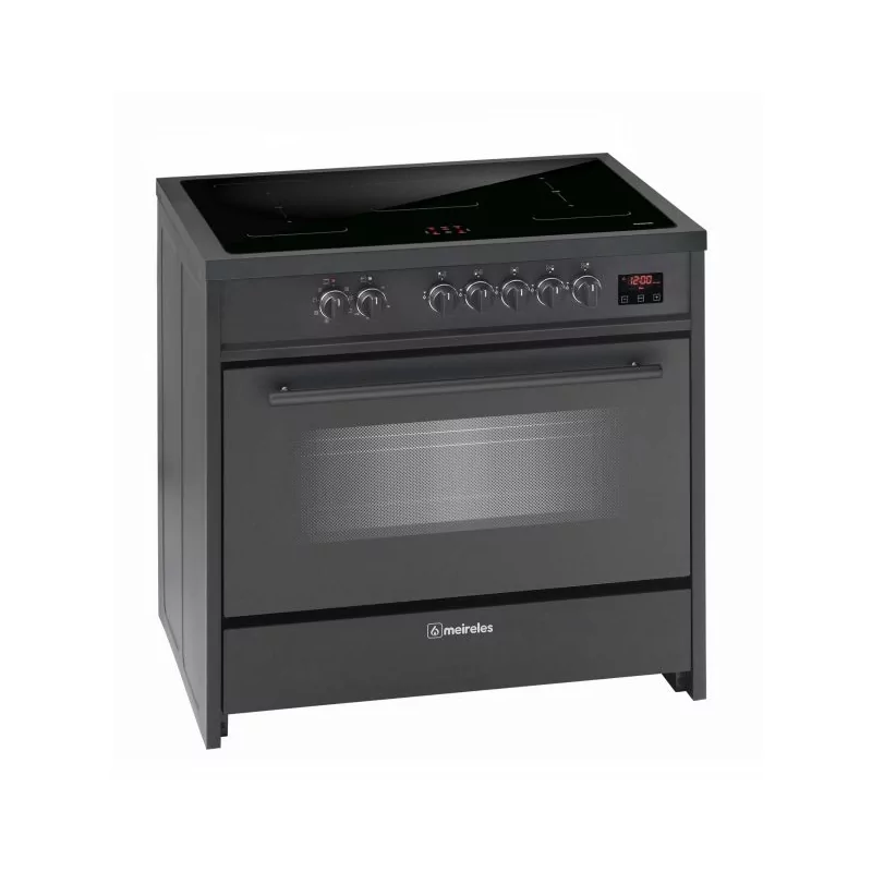 Kontrolsat - Fogão Elétrico Meireles - 5 Queimadores - 121L - Preto - E 913 BL Kontrolsat - Fogão Elétrico Meireles - 5 Queimadores - 121L - Preto - E 913 BL