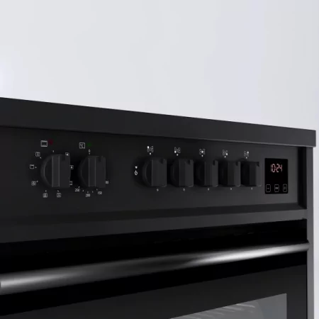 Kontrolsat - Fogão Elétrico Meireles - 5 Queimadores - 121L - Preto - E 913 BL Kontrolsat - Fogão Elétrico Meireles - 5 Queimadores - 121L - Preto - E 913 BL