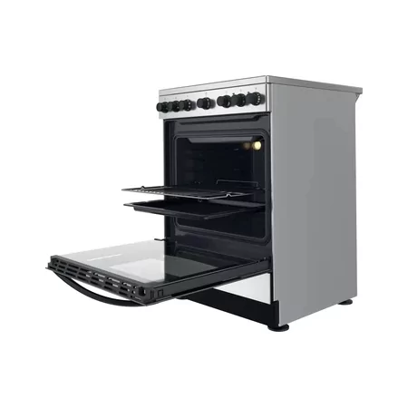 Kontrolsat - Fogão Eletrico Indesit - 4 Queimadores - 69L - Inox - IS67V5PHX/E Kontrolsat - Fogão Eletrico Indesit - 4 Queimadores - 69L - Inox - IS67V5PHX/E