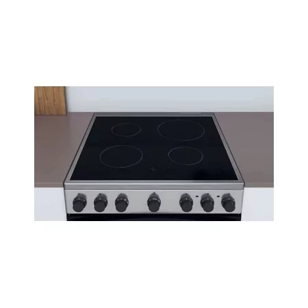 Kontrolsat - Fogão Eletrico Indesit - 4 Queimadores - 69L - Inox - IS67V5PHX/E Kontrolsat - Fogão Eletrico Indesit - 4 Queimadores - 69L - Inox - IS67V5PHX/E