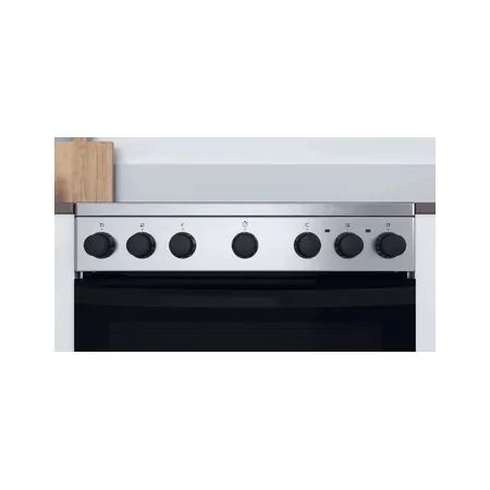 Kontrolsat - Fogão Eletrico Indesit - 4 Queimadores - 69L - Inox - IS67V5PHX/E Kontrolsat - Fogão Eletrico Indesit - 4 Queimadores - 69L - Inox - IS67V5PHX/E