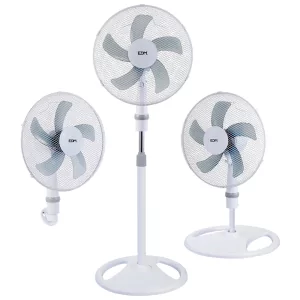 Kontrolsat - Ventoinha Pé / Parede / Portátil (3 em 1) - 107-130cm EDM - Branco - 45W