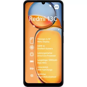 Kontrolsat - Xiaomi Redmi 13C Smartphone - 6.74" (4GB/128GB) - Black