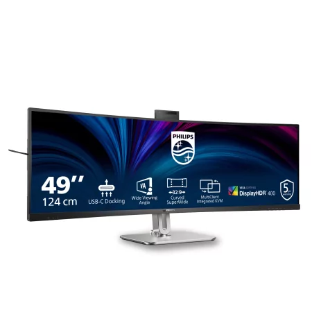 Kontrolsat - Philips Monitor 49B2U5900CH 48.8" LED UltraWide Dual QHD 75Hz Curved USB-C Webcam Kontrolsat - Philips Monitor 49B2U5900CH 48.8" LED UltraWide Dual QHD 75Hz Curved USB-C Webcam