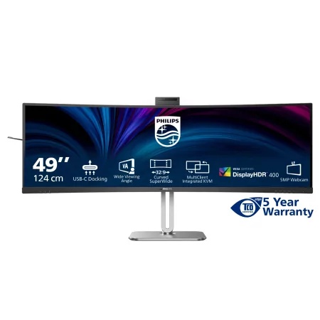Kontrolsat - Philips Monitor 49B2U5900CH 48.8" LED UltraWide Dual QHD 75Hz Curved USB-C Webcam Kontrolsat - Philips Monitor 49B2U5900CH 48.8" LED UltraWide Dual QHD 75Hz Curved USB-C Webcam