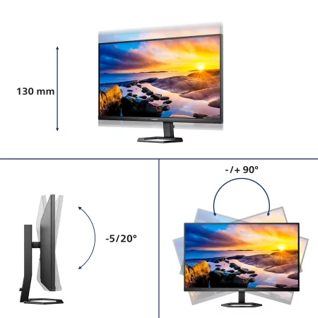 Kontrolsat - Philips Quad HD Monitor - Black - 27E1N5500LA/00 Kontrolsat - Philips Quad HD Monitor - Black - 27E1N5500LA/00