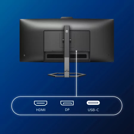 Kontrolsat - Philips LCD Monitor with Webcam Windows Hello - Black - 34E1C5600HE/00 Kontrolsat - Philips LCD Monitor with Webcam Windows Hello - Black - 34E1C5600HE/00