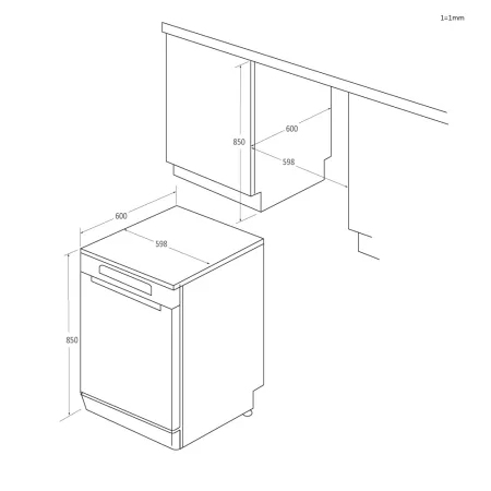 Kontrolsat - Haier XF 6B2M3PW Dishwasher (16 Place Settings - 60cm - Class B) Kontrolsat - Haier XF 6B2M3PW Dishwasher (16 Place Settings - 60cm - Class B)