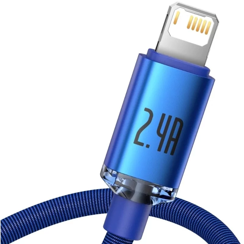 Kontrolsat - Cabo Carregamento Rápido Usb - Lightning 2.4A Crystal Shine 1.2M Azul