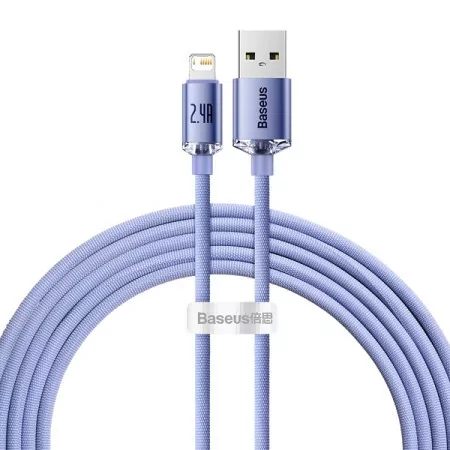Kontrolsat - Baseus Cable - USB-A - Lightning - 2M - Purple Kontrolsat - Baseus Cable - USB-A - Lightning - 2M - Purple