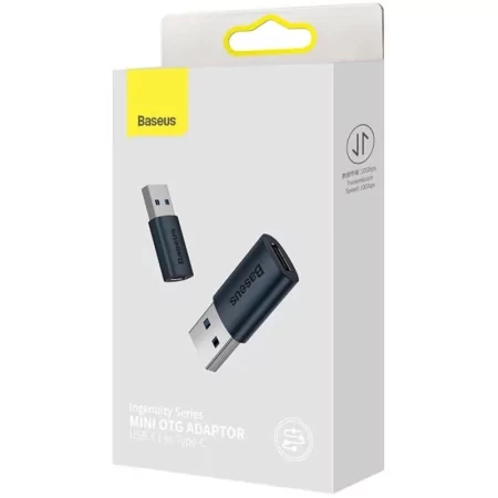 Kontrolsat - Adaptador Baseus Ingenuity Series Mini USB-A 3.1 para USB-C Preto Kontrolsat - Adaptador Baseus Ingenuity Series Mini USB-A 3.1 para USB-C Preto