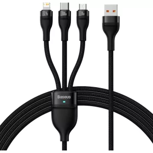 Kontrolsat - Baseus Flash Series 100W 1.2m Adapter Cable - Black