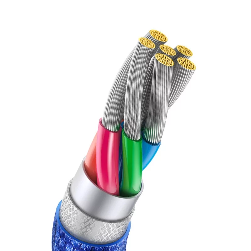 Kontrolsat - Baseus Crystal Shine 100W 1.2m Cable - Blue