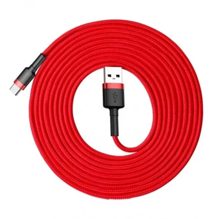 Kontrolsat - Baseus Cable - USB-A to USB-C - 3A - 3M - Red - CATKLF-U09 Kontrolsat - Baseus Cable - USB-A to USB-C - 3A - 3M - Red - CATKLF-U09