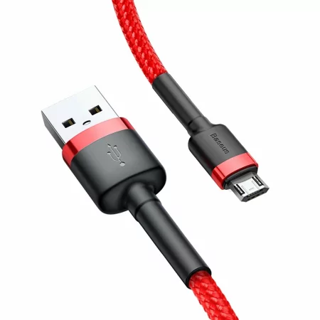 Kontrolsat - Cabo Baseus Cafule USB-A para Micro USB 1m - Vermelho Kontrolsat - Cabo Baseus Cafule USB-A para Micro USB 1m - Vermelho