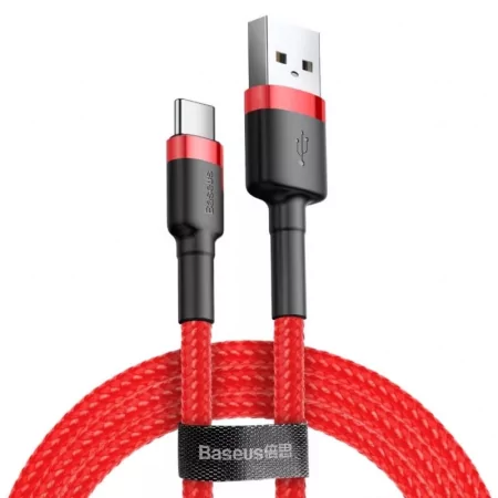 Kontrolsat - Baseus Cable - USB-A to USB-C - 3A - 3M - Red - CATKLF-U09 Kontrolsat - Baseus Cable - USB-A to USB-C - 3A - 3M - Red - CATKLF-U09