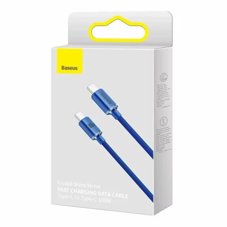 Kontrolsat - Baseus Crystal Shine PD 100W 1.2m USB-C Cable - Blue Kontrolsat - Baseus Crystal Shine PD 100W 1.2m USB-C Cable - Blue