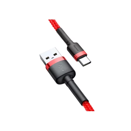 Kontrolsat - Baseus Cable - USB-A to USB-C - 3A - 0.5M - Red - CATKLF-A09 Kontrolsat - Baseus Cable - USB-A to USB-C - 3A - 0.5M - Red - CATKLF-A09