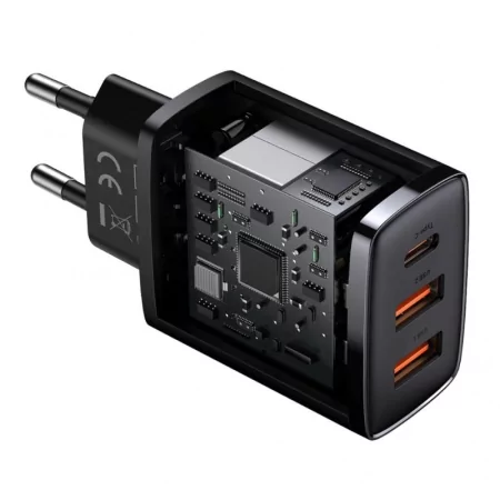 Kontrolsat - Carregador Baseus Compact CCXJ-E01 30W Fast Charger 3.0 - Preto Kontrolsat - Carregador Baseus Compact CCXJ-E01 30W Fast Charger 3.0 - Preto