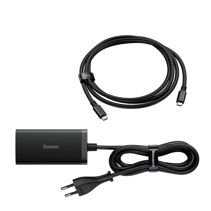 Kontrolsat - Carregador Baseus GaN5 Pro Fast Charger 67W Dual USB-C/USB-A Preto + HDMI - Preto Kontrolsat - Carregador Baseus GaN5 Pro Fast Charger 67W Dual USB-C/USB-A Preto + HDMI - Preto