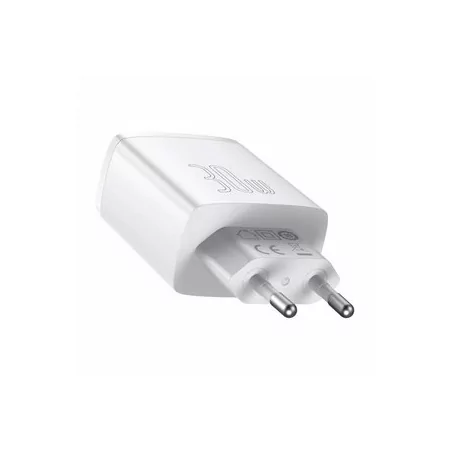 Kontrolsat - Baseus Compact CCXJ-E02 30W Fast Charger PD 3.0 - White Kontrolsat - Baseus Compact CCXJ-E02 30W Fast Charger PD 3.0 - White