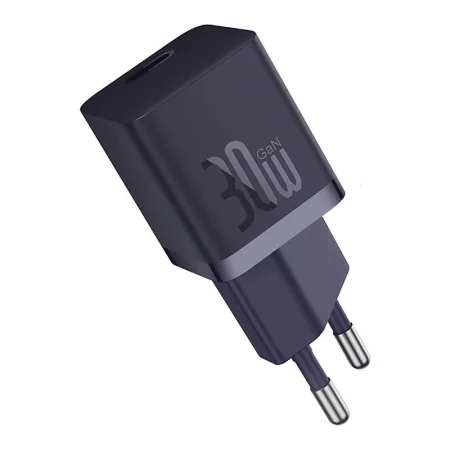 Kontrolsat - Carregador Baseus GaN5 Fast Charger (Mini) USB-C 30W - Roxo Kontrolsat - Carregador Baseus GaN5 Fast Charger (Mini) USB-C 30W - Roxo