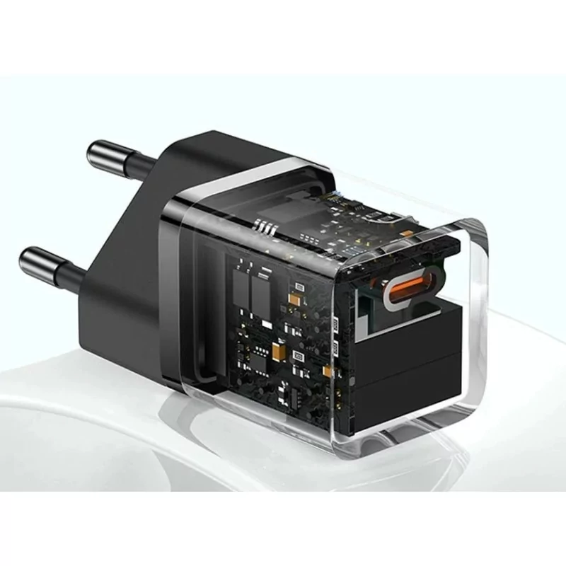 Kontrolsat - Carregador Baseus GaN5 Fast Charger (Mini) USB-C 30W - Preto