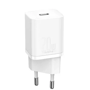 Kontrolsat - Carregador Baseus Super Si 1C 20W Fast Charger PD 3.0 - Branco