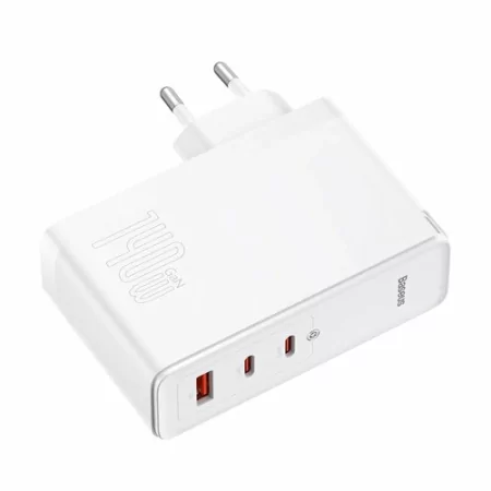 Kontrolsat - Baseus GaN5 Pro 140W Fast Charger - White Kontrolsat - Baseus GaN5 Pro 140W Fast Charger - White