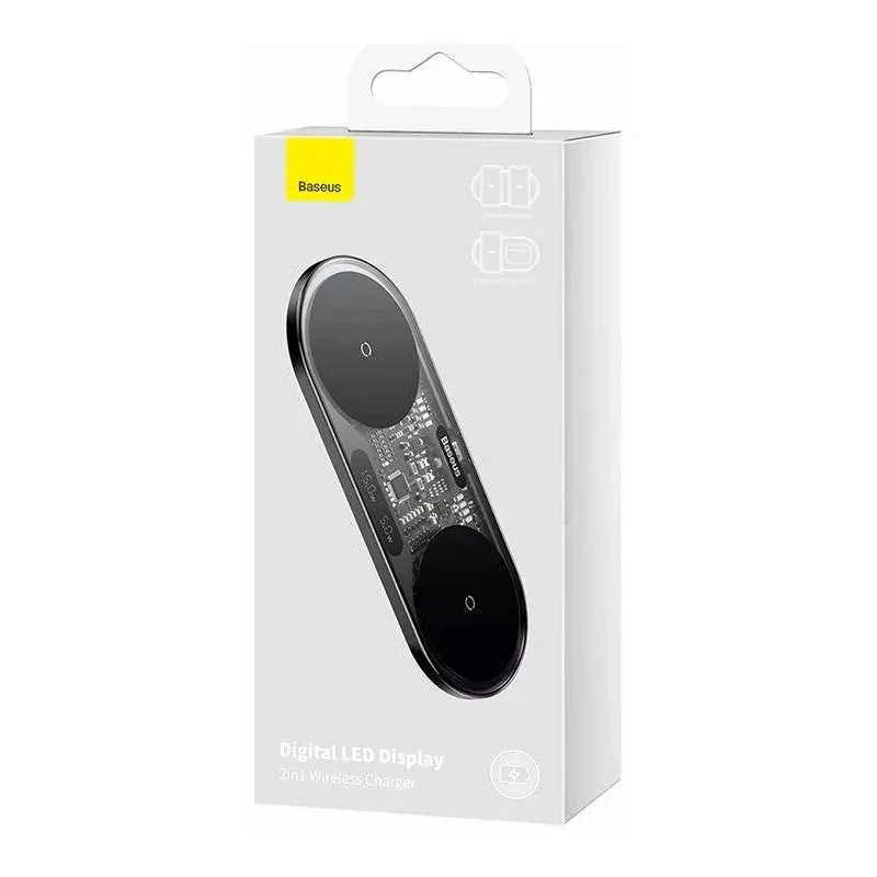 Kontrolsat - Carregador Wireless Baseus Dual USB-C 20W - Preto