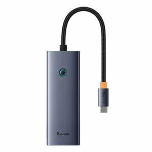 Kontrolsat - Baseus Flite USB-C Adapter (1xHdmi 4K@30Hz + 4xUsb 3.0) Gray