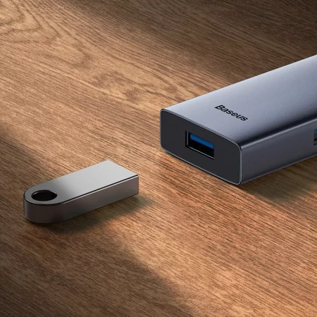 Kontrolsat - Baseus Flite USB-C Adapter (1xHdmi 4K@30Hz + 4xUsb 3.0) Gray Kontrolsat - Baseus Flite USB-C Adapter (1xHdmi 4K@30Hz + 4xUsb 3.0) Gray