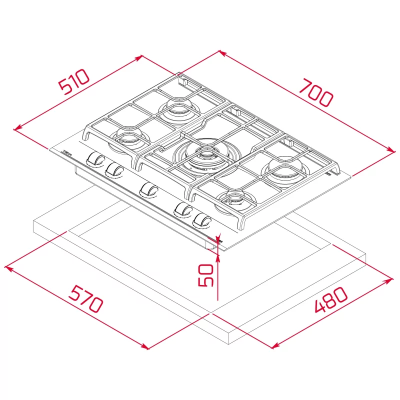 Kontrolsat - Placa TEKA - Gás - GZC 75330 XBA BK
