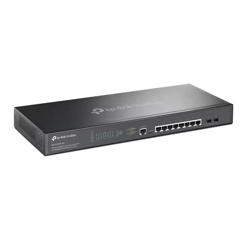 Kontrolsat - TP-Link Switch - JetStream - 8 Ports - 2.5GbE + 2 SFP+ 10GbE Ports - TL-SG3210XHP-M2
