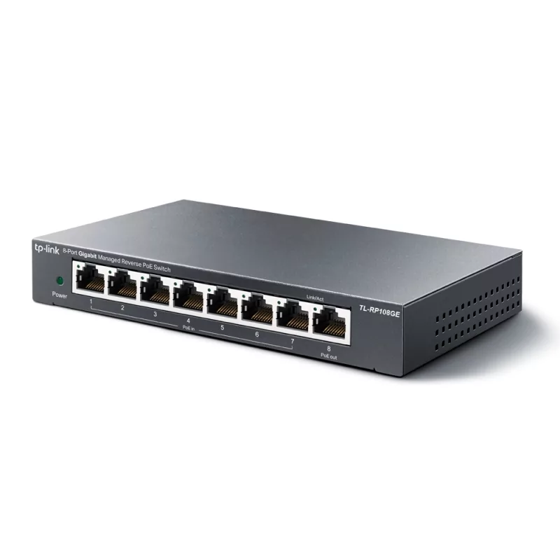 Kontrolsat - Switch TP-Link Omada 8 Portas Gigabit PoE - RP108GE