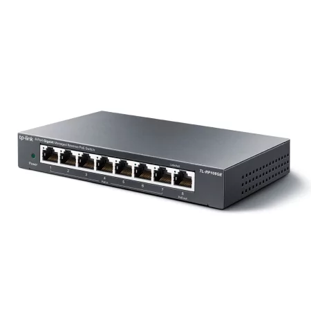 Kontrolsat - TP-Link Omada 8 Port Gigabit PoE Switch - RP108GE Kontrolsat - TP-Link Omada 8 Port Gigabit PoE Switch - RP108GE