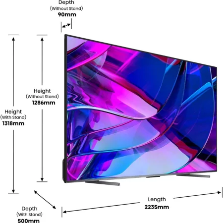 Kontrolsat - Smart TV Hisense 100" MiniLED - (254cm - Vidaa - 4K) - 100U7KQ Kontrolsat - Smart TV Hisense 100" MiniLED - (254cm - Vidaa - 4K) - 100U7KQ