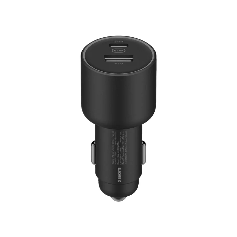 Kontrolsat - Carregador de Carro Xiaomi 67W USB-A + Tipo C - Preto - BHR6814GL